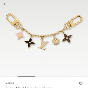 Louis Vuitton Gold and Black Bag Charm